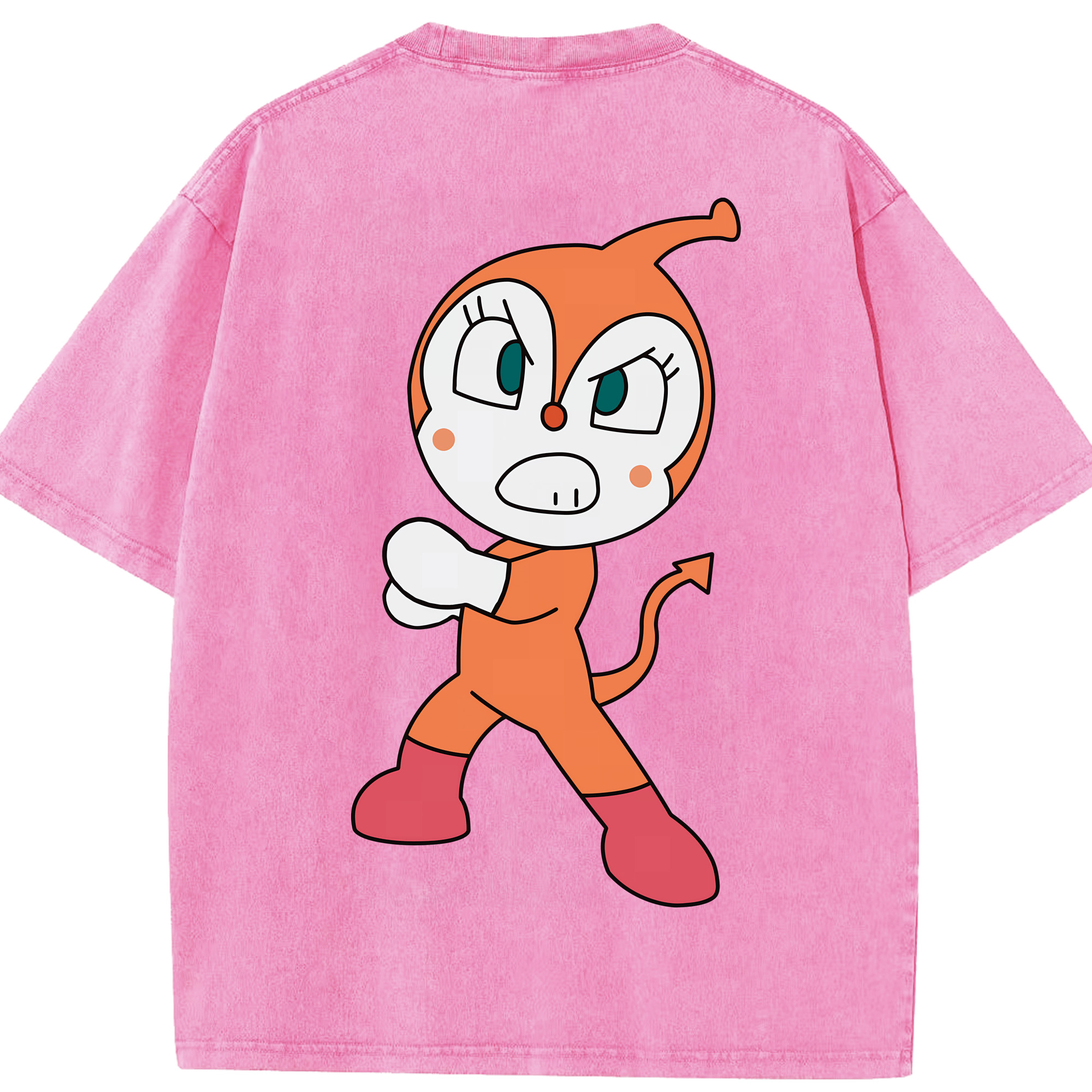 （画像用） アンパンマン Anpanman 綿100% ヴィンテージ風 半袖Tシャツ（背面プリント）